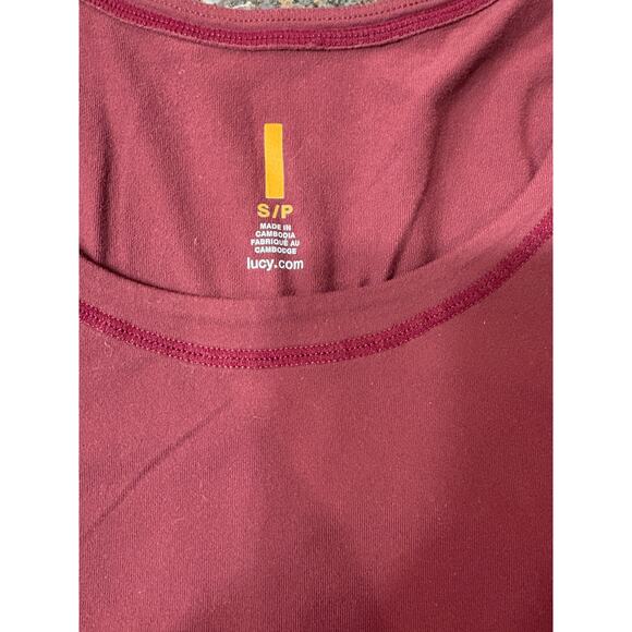 Lucy Athletic Tank Top Maroon Size S - Picture 3 of 5